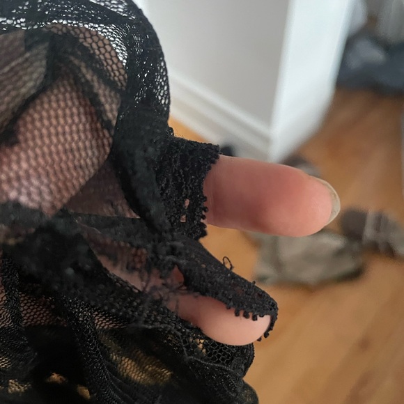 Black Lace Babydoll Top - Picture 3 of 3